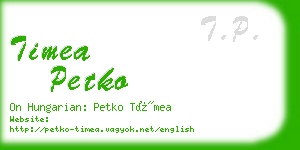 timea petko business card